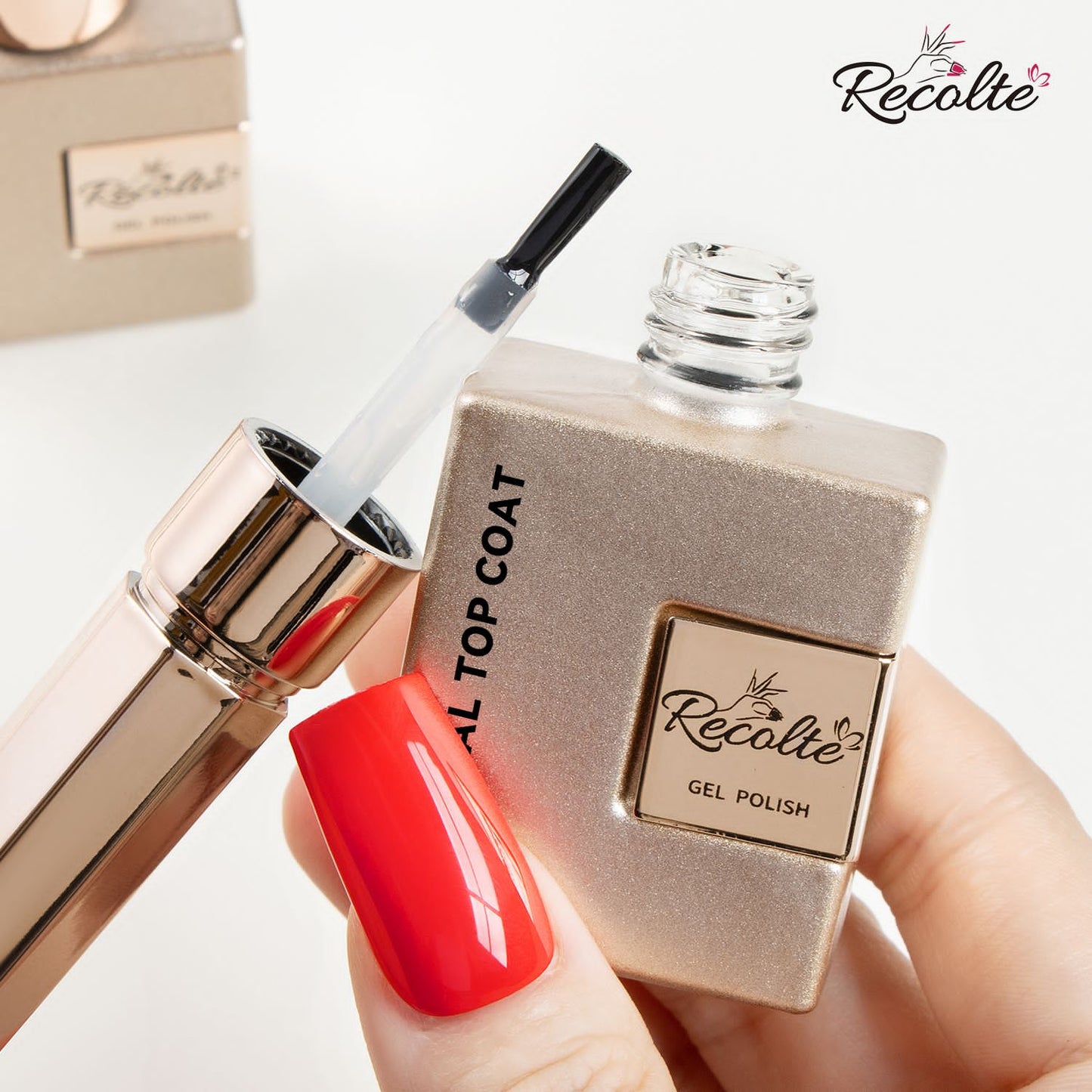 Recolte Crystal Top Coat Gel Polish | Clear High Shine Nail Top Coat