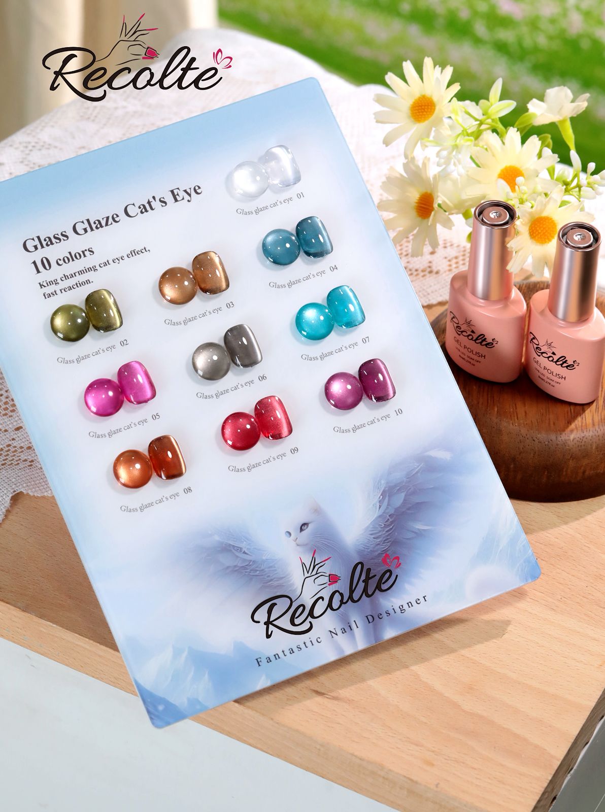 Recolte Glass Glaze Cat’s Eye Gel Polish – 10 Color Collection